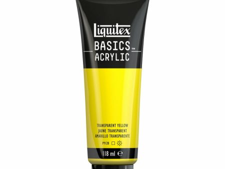 Akryyliväri 118ml 045 Tranparent Yellow Liquitex Basics Acrylic Fashion